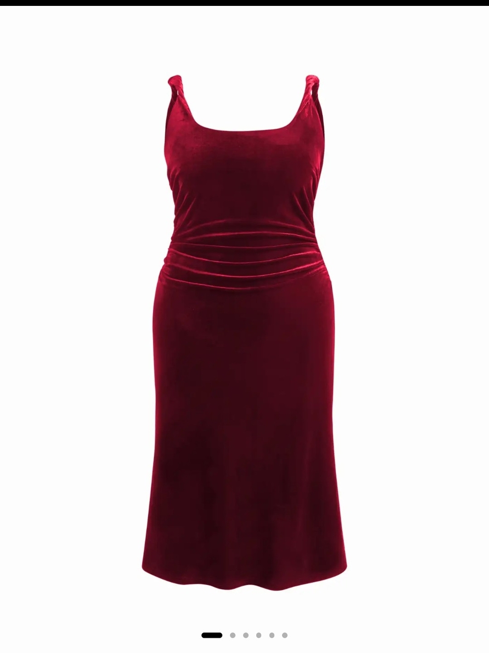 Cider Velvet Scoop-Neck Maxi Dress in Burgundy